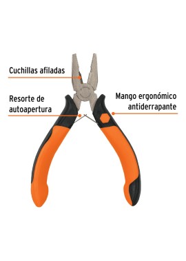 Mini pinza para electricista 5" mango Comfort Grip, Truper