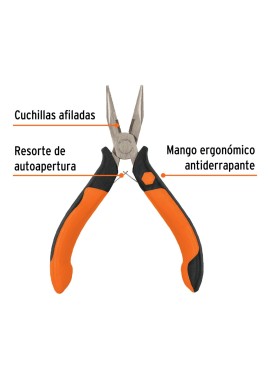 Mini pinza de punta y corte 5" mango Comfort Grip, Truper