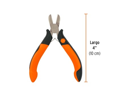 Mini pinza de corte diagonal 4" mango Comfort Grip, Truper