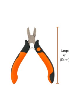 Mini pinza de corte diagonal 4" mango Comfort Grip, Truper