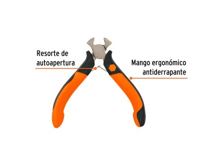 Mini pinza tipo tenaza 4" mango Comfort Grip, Truper