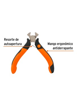 Mini pinza tipo tenaza 4" mango Comfort Grip, Truper