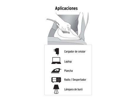 Extensión eléctrica doméstica 10 m blanca con clavija plana