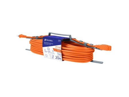 Extensión eléctrica de uso rudo 20 m 2x16 AWG, Volteck