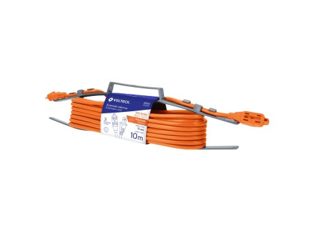 Extensión eléctrica de uso rudo 10 m 2x16 AWG, Volteck