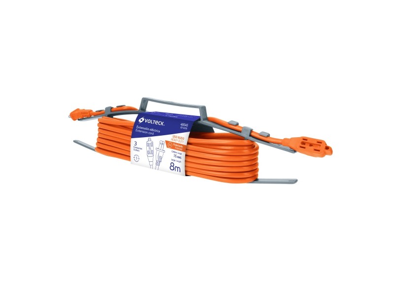 Extensión eléctrica de uso rudo 8 m 2x16 AWG, Volteck