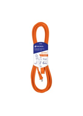 Extensión eléctrica de uso rudo 6 m 2x16 AWG, Volteck