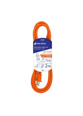 Extensión eléctrica de uso rudo 2 m 2x16 AWG, Volteck