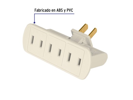 Multicontacto triple, tipo bisagra Volteck