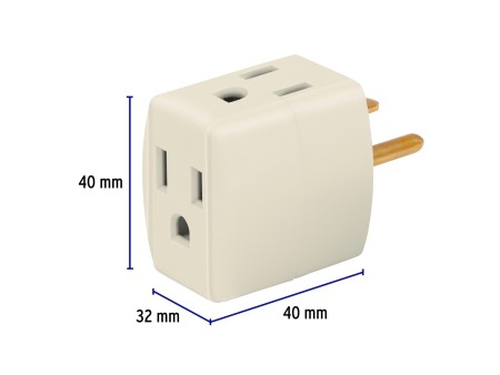 Multicontacto cubo aterrizado