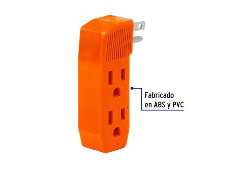 Multicontacto triple aterrizado, tipo "F" reforzado, Volteck