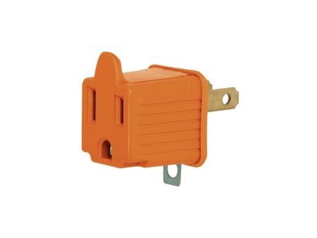 Adaptador 3 a 2, naranja, a granel, Volteck