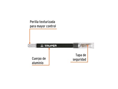 Exacto 6" profesional con 5 cuchillas de acero SK5, Truper