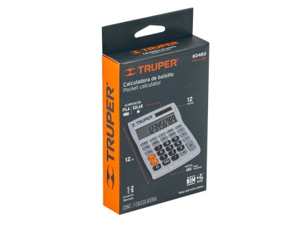 Calculadora de bolsillo, Truper 12cm