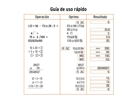 Calculadora de bolsillo, Truper 12cm