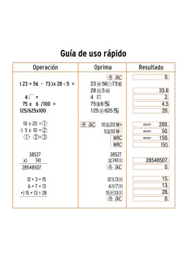 Calculadora de bolsillo, Truper 12cm