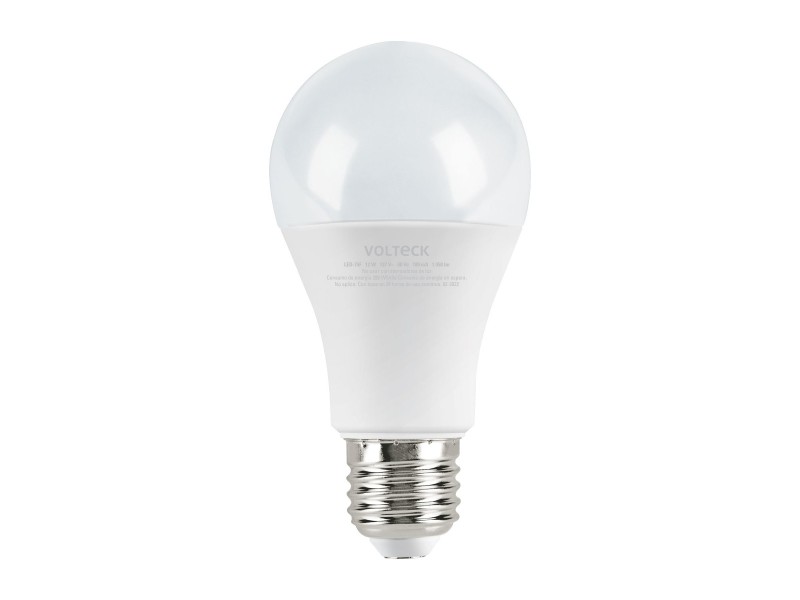 Lámpara LED tipo bulbo A19 12 W luz de día, blíster, Volteck