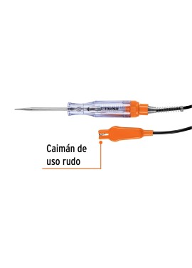 Probador de circuitos de corriente directa 20 cm, c/caimán