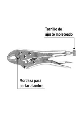 Pinza de presión 5" mordaza curva, Pretul