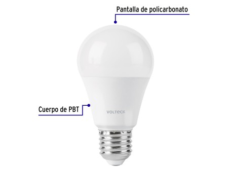 Lámpara LED tipo bulbo A19 9 W con sensor de movimiento