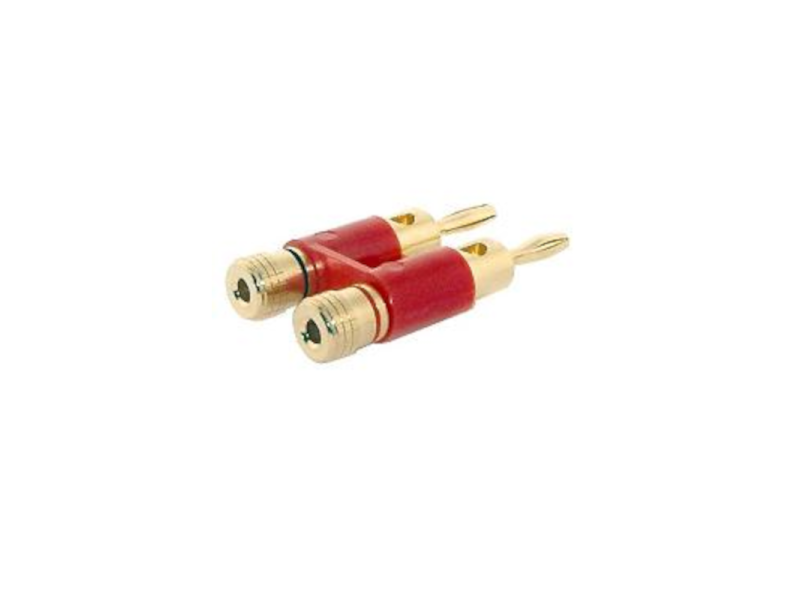 Doble plug y Jack Banana Grande Gold R y N