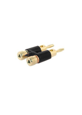 Doble plug y Jack Banana Grande Niquel R yN CJP1022-N-B/R