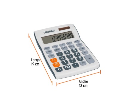 Calculadora de escritorio 19 cm, Truper