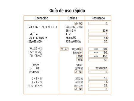 Calculadora de escritorio 19 cm, Truper