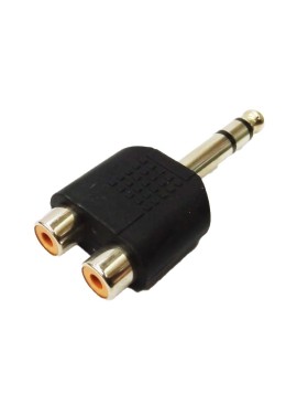 Adaptador Plug 6.3 Stereo a 2 Jack RCA AD-270