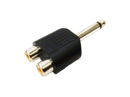 Adaptador 6.3 mono a 2 Jack RCA AD-271