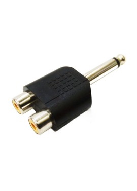 Adaptador 6.3 mono a 2 Jack RCA AD-271