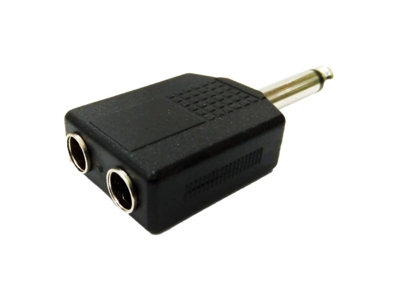 Adaptador 2 Jack 6.3 a Plug 6.3 Mono AD-137