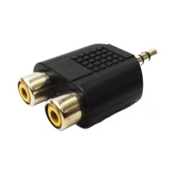 Adaptador 2 Jack RCA a 1 Plug 3.5