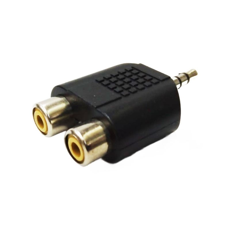 Adaptador 2 Jack RCA a 1 Plug 3.5