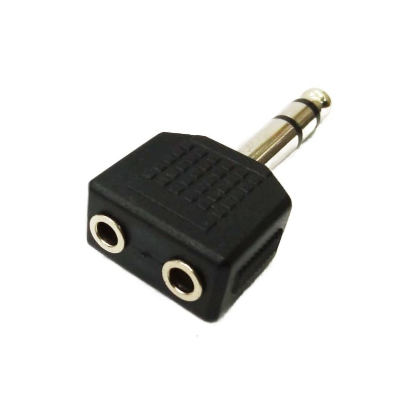 Adaptador 2 Jack 3.5 a Plug 6.3 ST