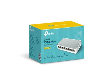 Switch TP-Link Fast Ethernet TL-SF1008D, 8 Puertos 10/100Mbps, 1.6Gbit/s, 1000 Entradas – No Administrable